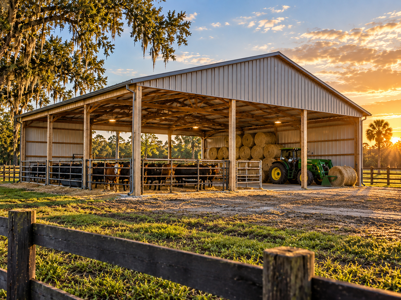 Agricultural pole barn in Florida