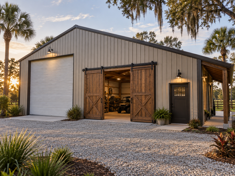 Pole barn doors