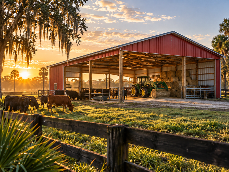 Agricultural pole barn example