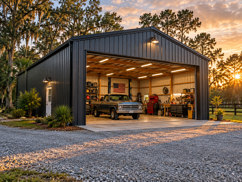Pole barn workshop example