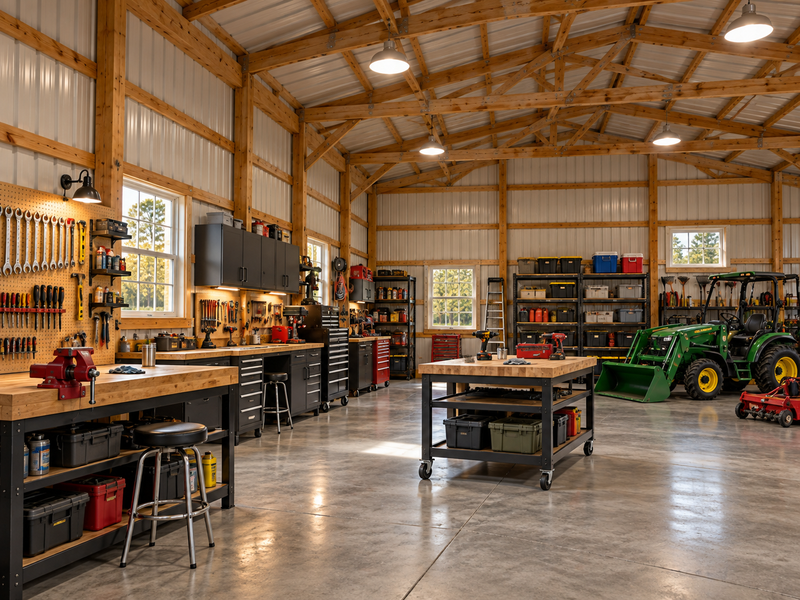 Pole barn workshop in Florida
